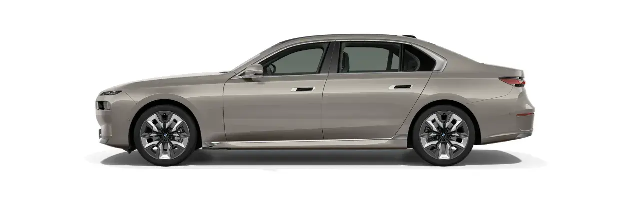 BMW 7 Series من الجانب بلون فاتح