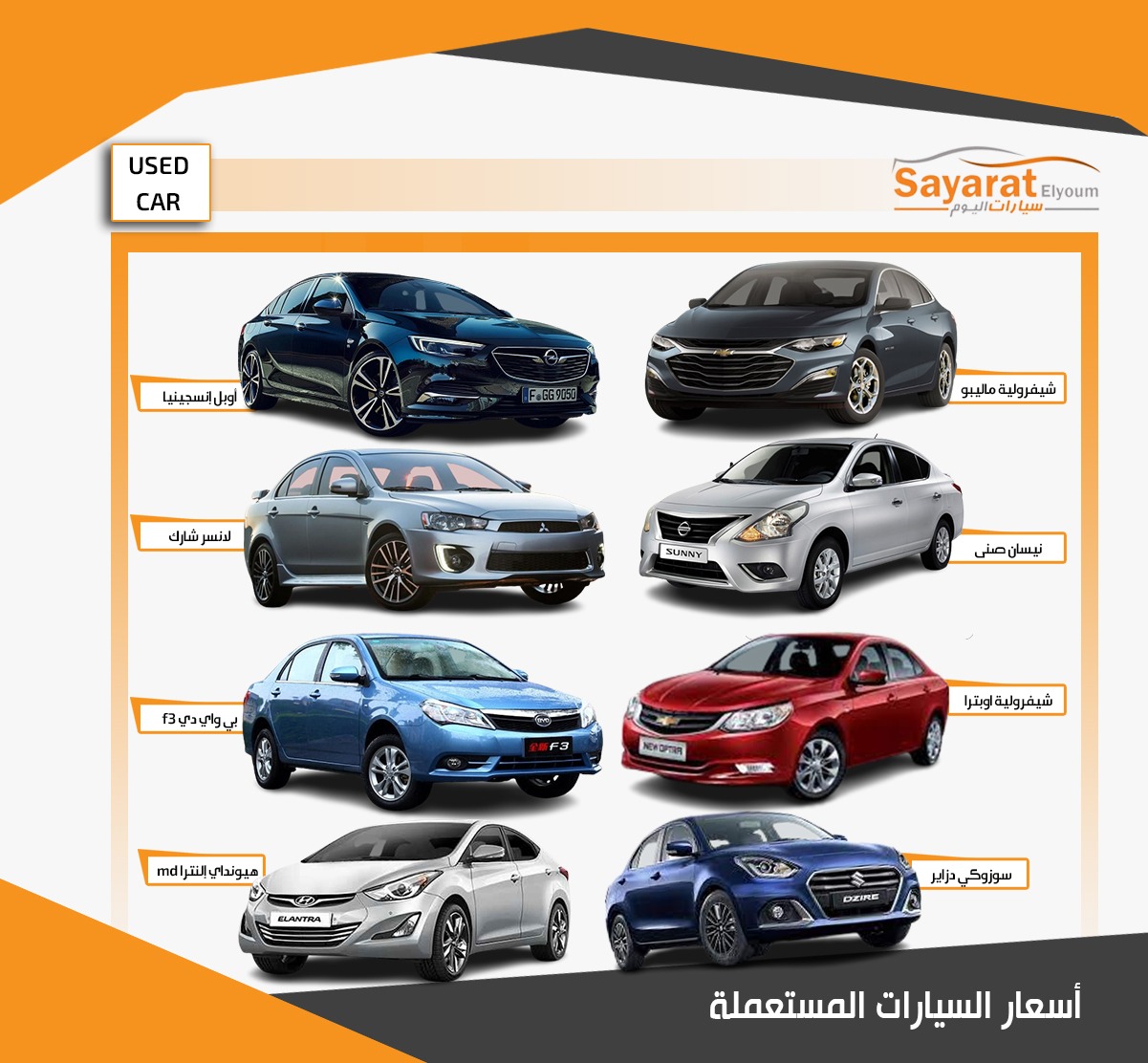 أسعار السيارات المستعملة