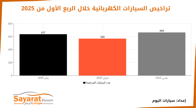 سوق السيارات الكهربائية في مصر خلال الربع الأول من 2025 (تفاصيل)