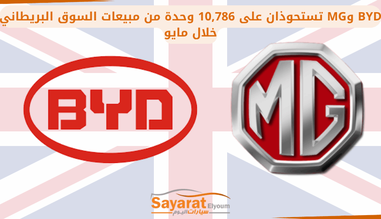 BYD وMG تستحوذان على 10,786 وحدة من مبيعات السوق البريطاني خلال مايو
