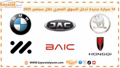 14 سيارة جديدة تدخل السوق المصري خلال سبتمبر 2025