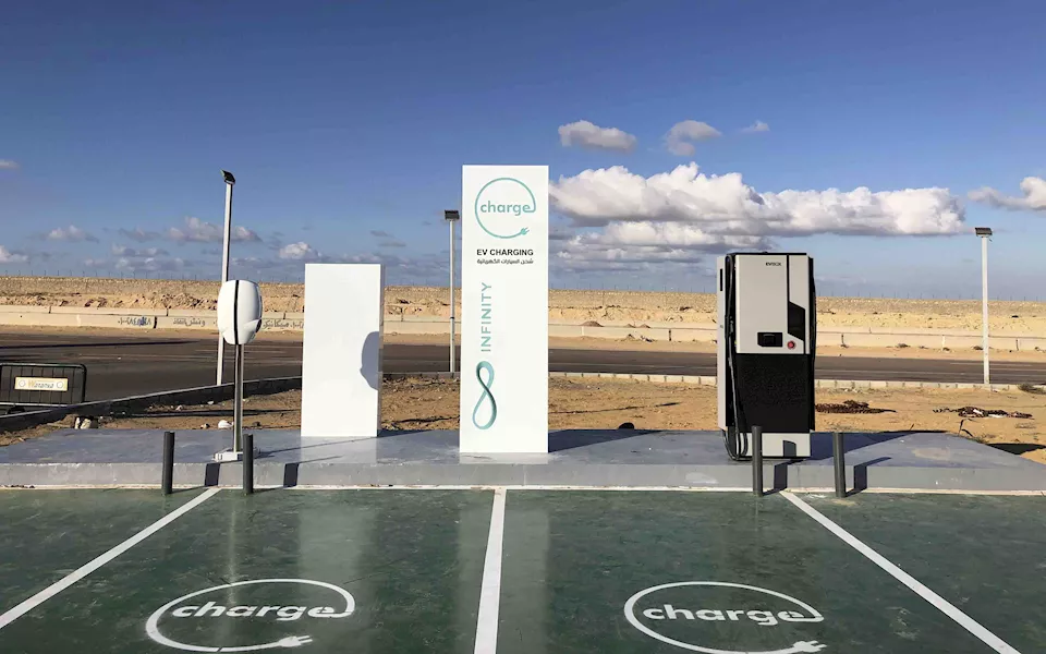 محطات الشحن السريع (DC) على طرق السفر: القاهرة–الإسكندرية/السخنة