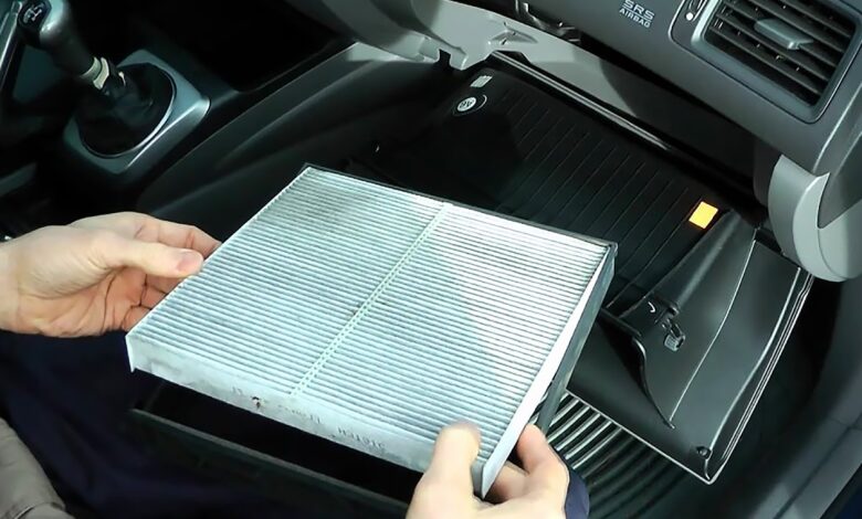 تغيير فلتر تكييف نيسان صني