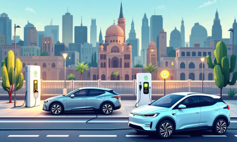 تطبيق شحن السيارات الكهربائية في مصر