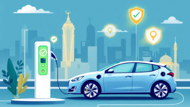 سلامة شحن السيارة الكهربائية