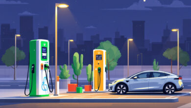 شواحن السيارات الكهربائية في محطات البنزين مصر