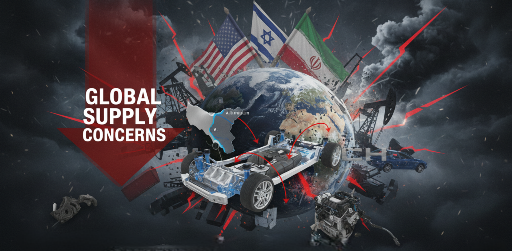 التوترات في الشرق الأوسط تثير مخاوف بشأن إمدادات الألومنيوم والبلاستيك المستخدمة في صناعة السيارات عالميًا.