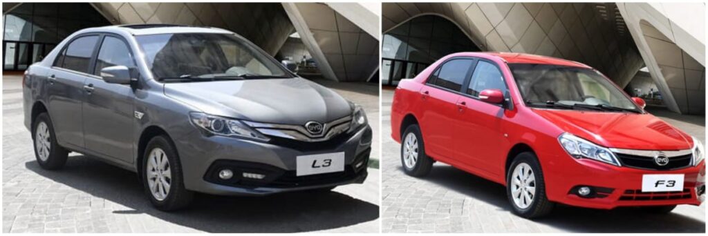 الفرق بين BYD F3 وL3