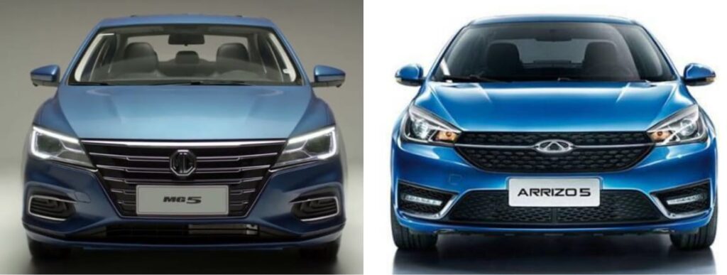 MG 5 vs Chery Arrizo 5