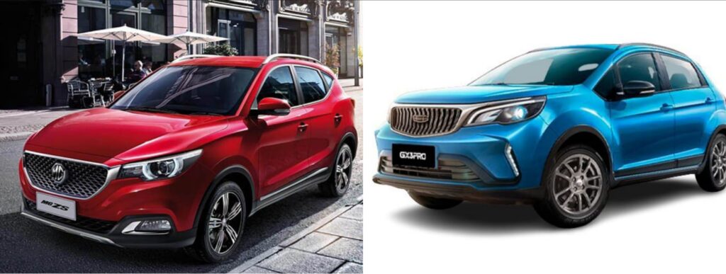 MG ZS vs Geely GX3 Pro